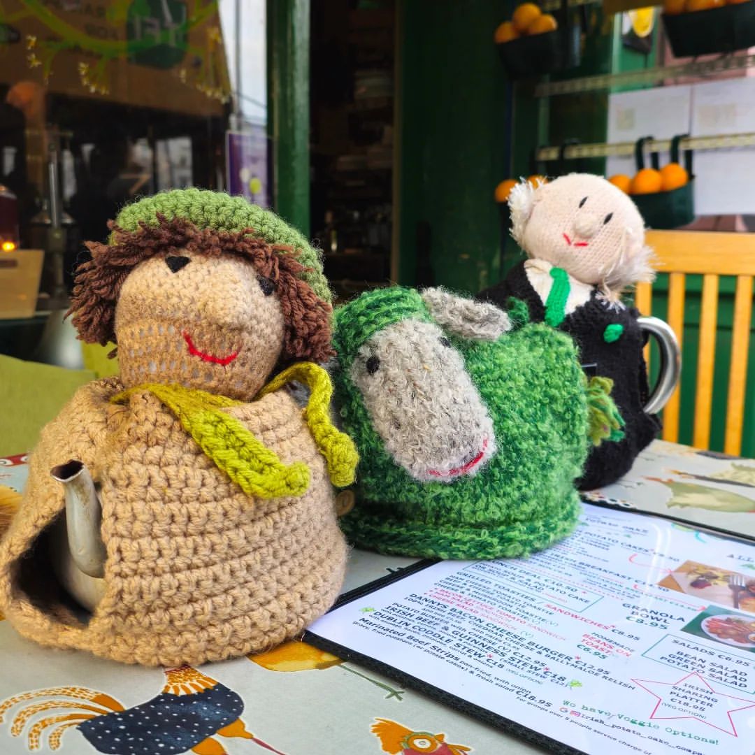 Tea Cosies at the cafe